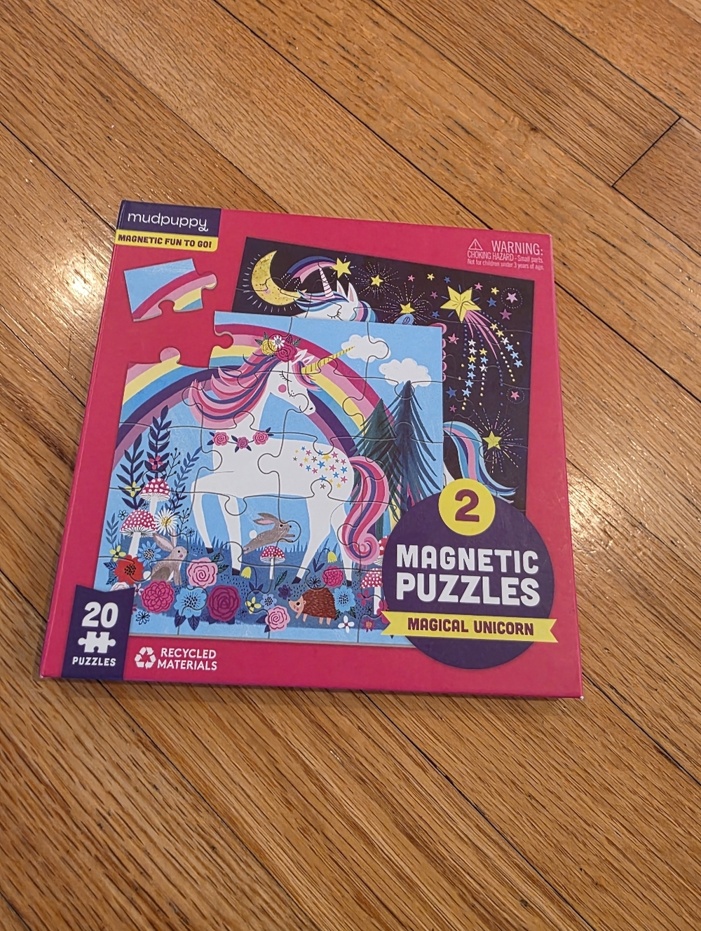 Mudpuppy Magnetic Puzzles Unicorn Book